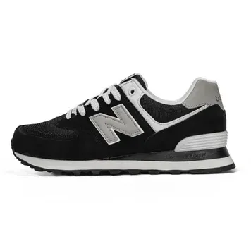 Кросівки New Balance 574 black / white носок СЕТКА
